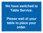 MA6133: We have switched to Table Service.