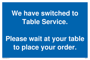 MA6133: We have switched to Table Service.