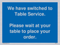 MA6133: We have switched to Table Service.