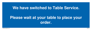 MA6133: We have switched to Table Service.