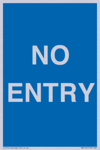 MA6150: NO ENTRY