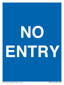 MA6150: NO ENTRY