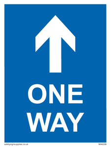 MA6208: One way with up directional arrow