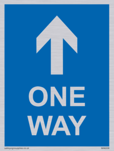 MA6208: One way with up directional arrow