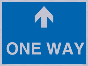 MA6208: One way with up directional arrow