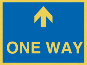 MA6208: One way with up directional arrow
