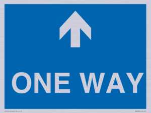 MA6208: One way with up directional arrow