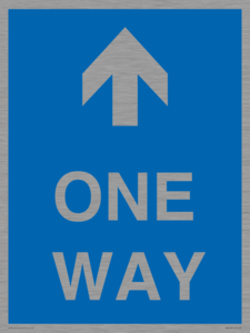 MA6208: One way with up directional arrow