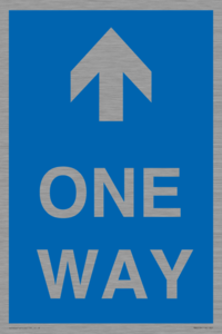 MA6208: One way with up directional arrow