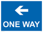 MA6209: One way with left directional arrow
