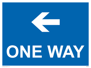 MA6209: One way with left directional arrow