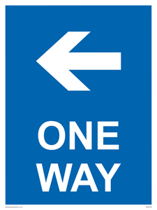 MA6209: One way with left directional arrow