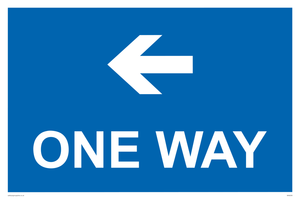 MA6209: One way with left directional arrow