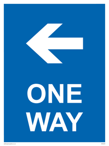 MA6209: One way with left directional arrow