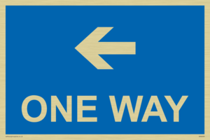 MA6209: One way with left directional arrow