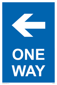 MA6209: One way with left directional arrow