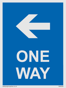 MA6209: One way with left directional arrow