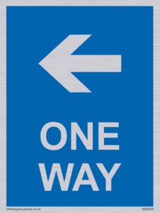 MA6209: One way with left directional arrow