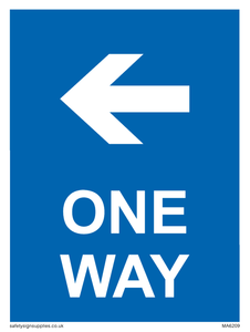 MA6209: One way with left directional arrow