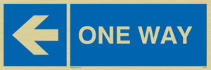 MA6209: One way with left directional arrow