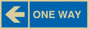 MA6209: One way with left directional arrow