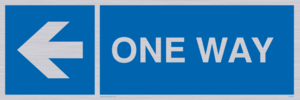 MA6209: One way with left directional arrow