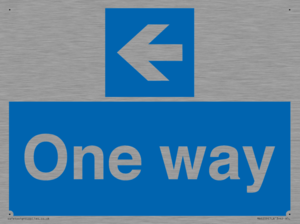 MA6209: One way with left directional arrow