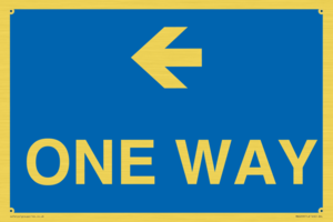MA6209: One way with left directional arrow