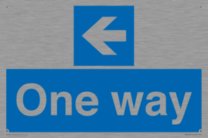 MA6209: One way with left directional arrow