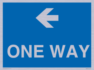 MA6209: One way with left directional arrow