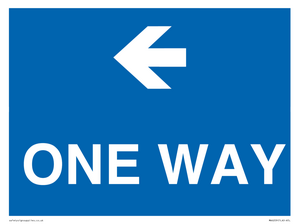 MA6209: One way with left directional arrow