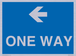 MA6209: One way with left directional arrow