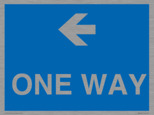 MA6209: One way with left directional arrow