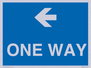 MA6209: One way with left directional arrow