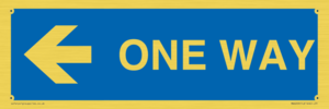 MA6209: One way with left directional arrow