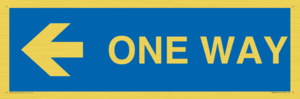 MA6209: One way with left directional arrow