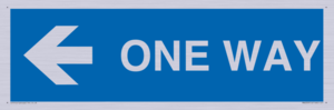 MA6209: One way with left directional arrow