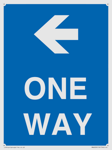 MA6209: One way with left directional arrow