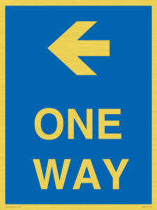 MA6209: One way with left directional arrow