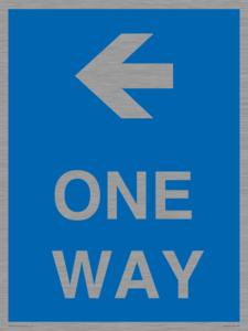 MA6209: One way with left directional arrow