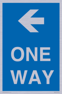 MA6209: One way with left directional arrow