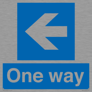 MA6209: One way with left directional arrow