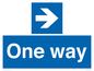 MA6210: One way with right directional arrow