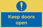 MA6231: Keep doors open