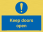 MA6231: Keep doors open