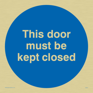 MA641: this door must be kept closed