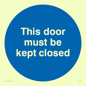 MA641: this door must be kept closed