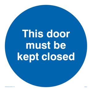 MA641: this door must be kept closed