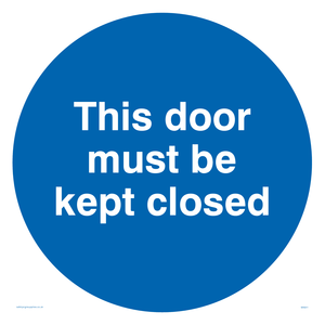 MA641: this door must be kept closed