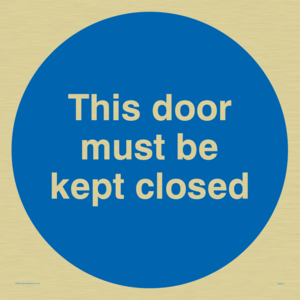 MA641: this door must be kept closed